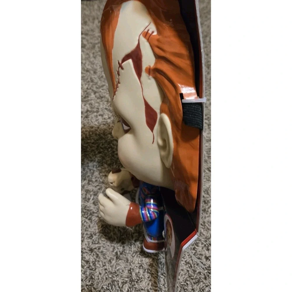 NEW Chucky Child's‎ Play Move A Mask Moving Arm Knife Horror Halloween Disguise